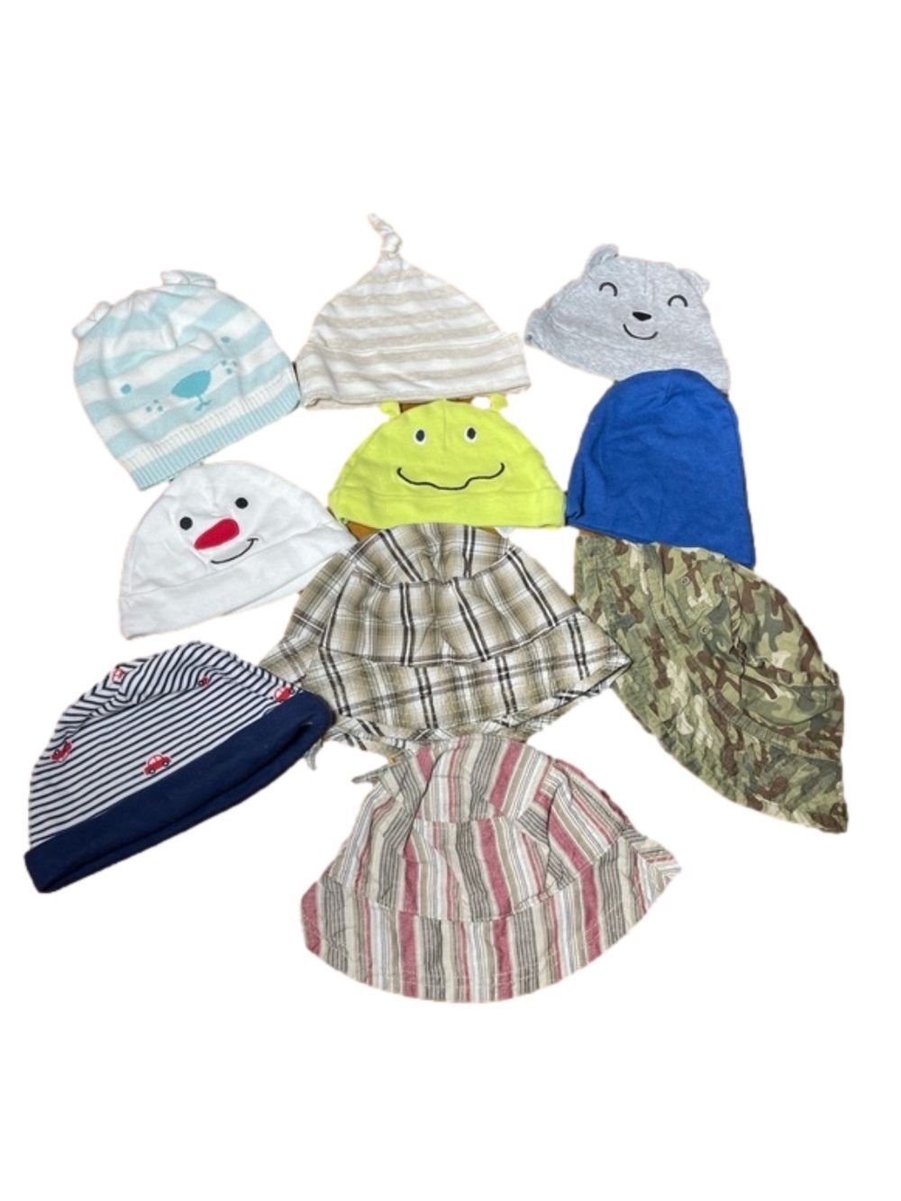 Multiples 𝅺baby boy bundle of 10 hats various Sz